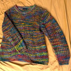 Evidence rainbow knit sweater size Medium
